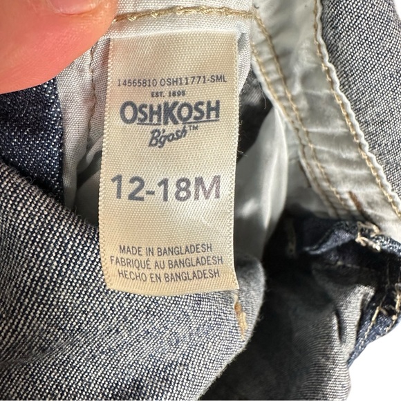 OSHKOSH B’GOSH Vintage Embroidered Logo Denim Bib Overalls - Picture 6 of 7